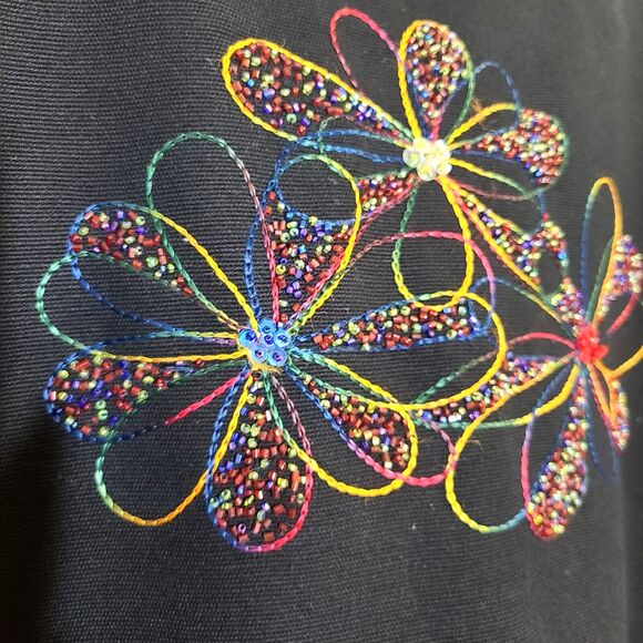 Vintage Jacket Blazer Wearable Art Artsy Beaded Embroidered Boho Womens S Lined - Picture 12 of 16